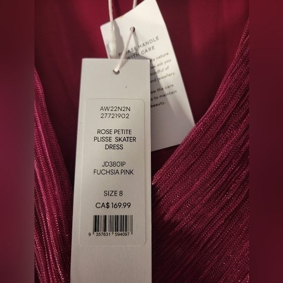 Ever New Fushia Rose Petite Plisse Skater Dress - Picture 8 of 12